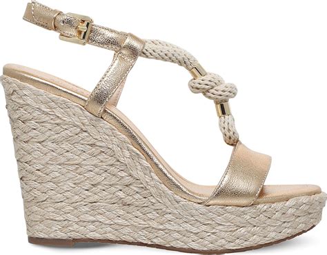 michael kors holly wedge|Holly Leather Wedge Sandal .